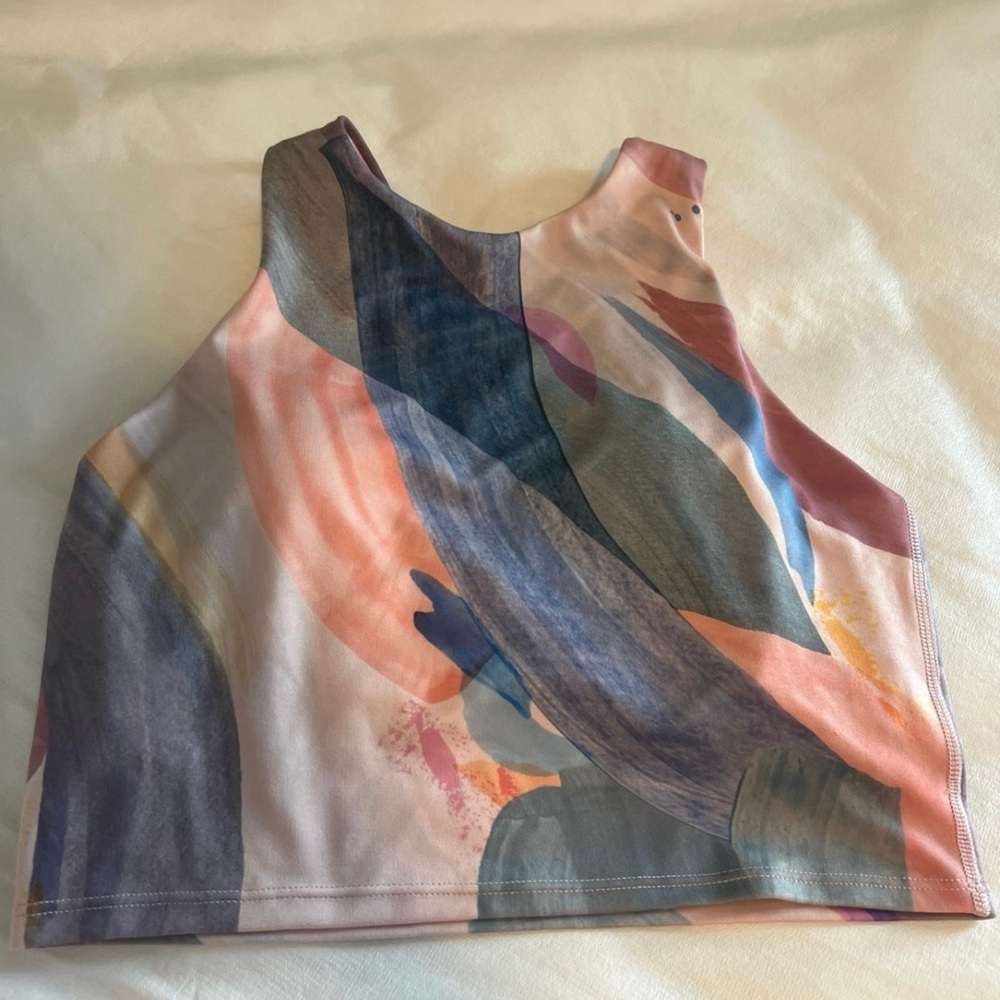 Athleta Multicolor Abstract Women's Top